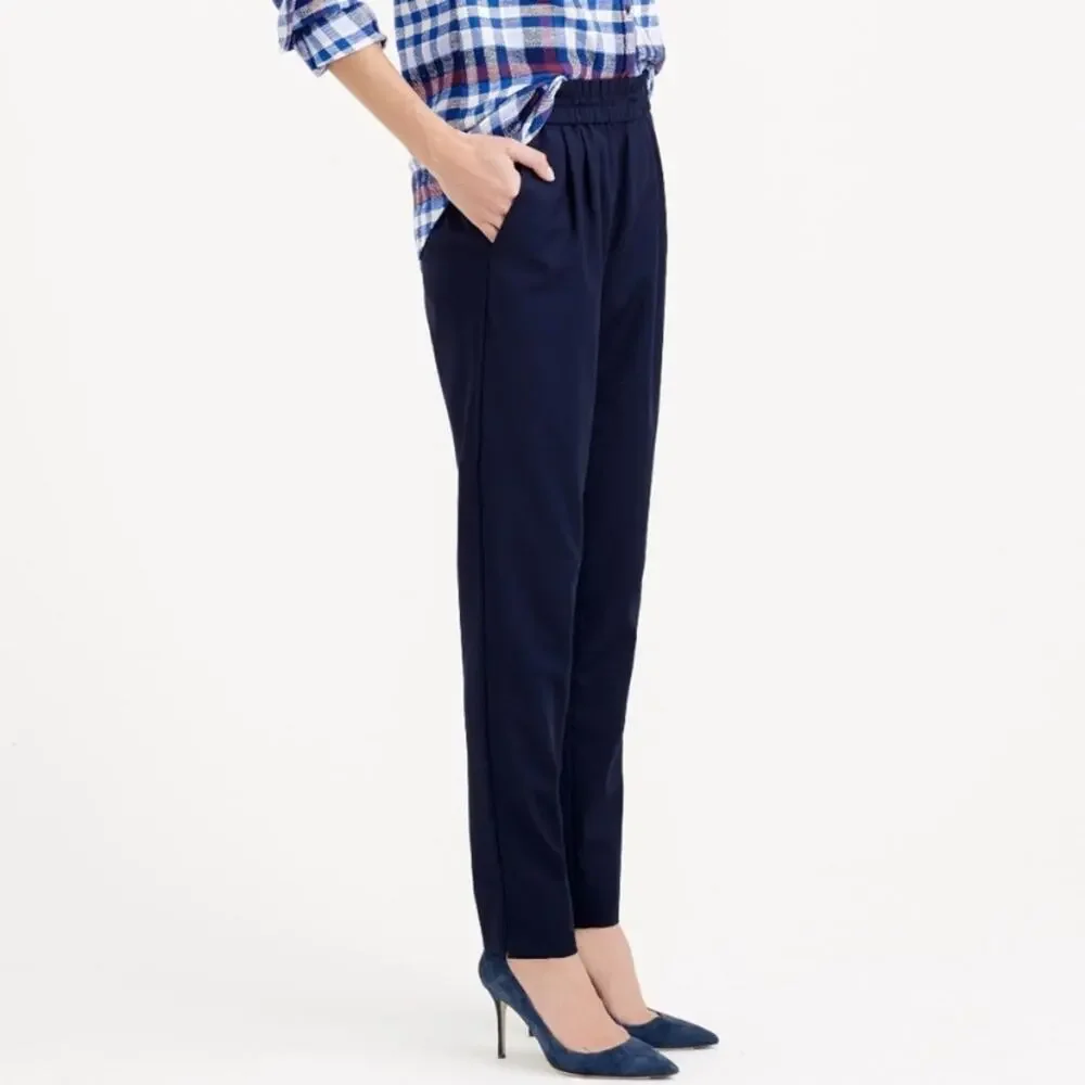 J. Crew‎ Harlow Wool Blend Pants in Navy Blue 4